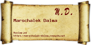 Marschalek Dalma névjegykártya